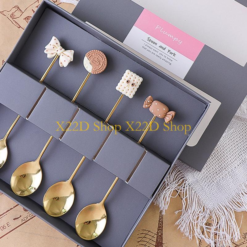 Sendok Makanan Penutup Anti Ka - Gold Cutlery Flatware ulasan dan harga