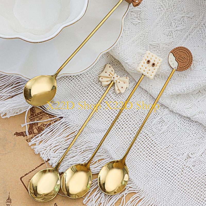 Sendok Makanan Penutup Anti Ka - Gold Cutlery Flatware ulasan dan harga