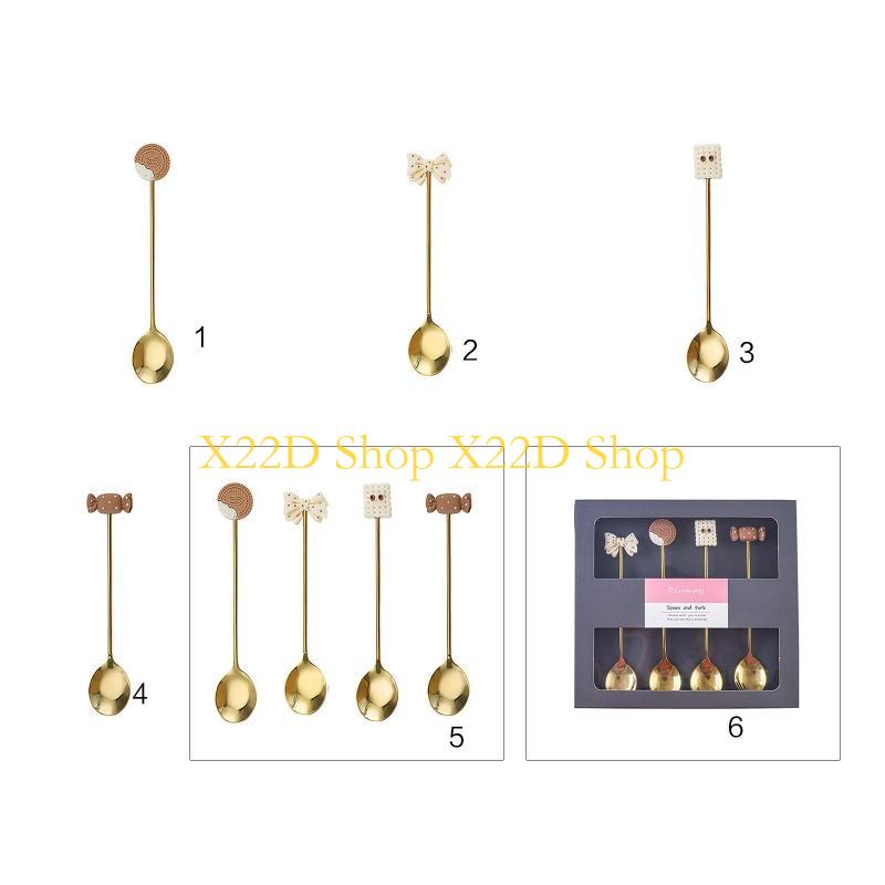 Sendok Makanan Penutup Anti Ka - Gold Cutlery Flatware ulasan dan harga