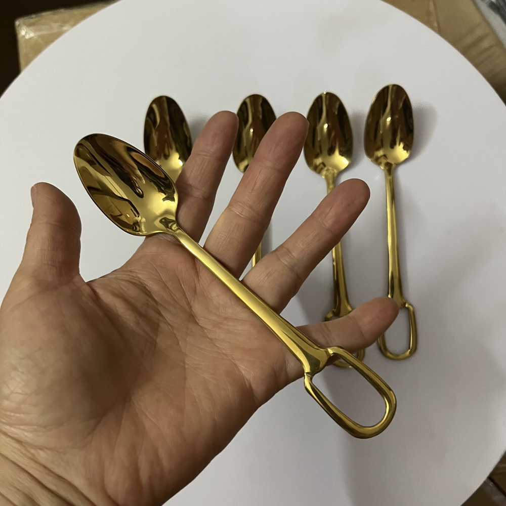 Alat makan Stainless Steel 304 - Gold Cutlery Flatware ulasan dan harga