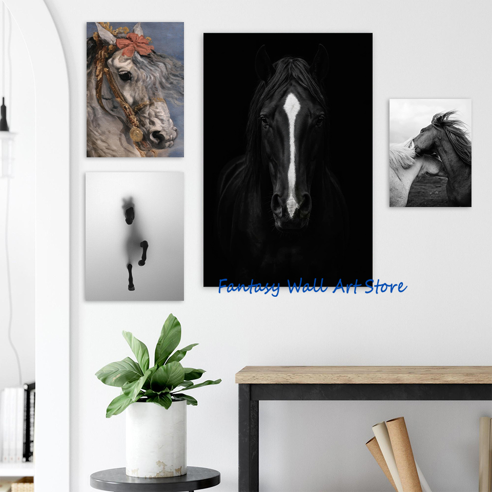 Foto Kuda Hitam Seni Dinding M - Luxury Lifestyle Picture ulasan dan harga
