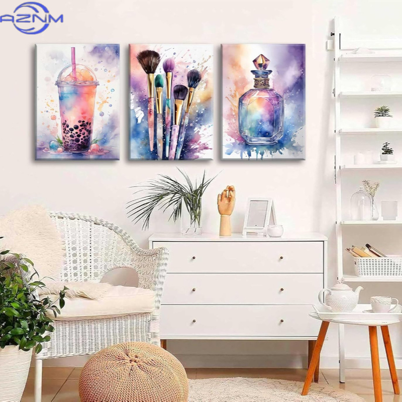 3 Buah Poster Kanvas Cetak Gay - Luxury Lifestyle Picture ulasan dan harga