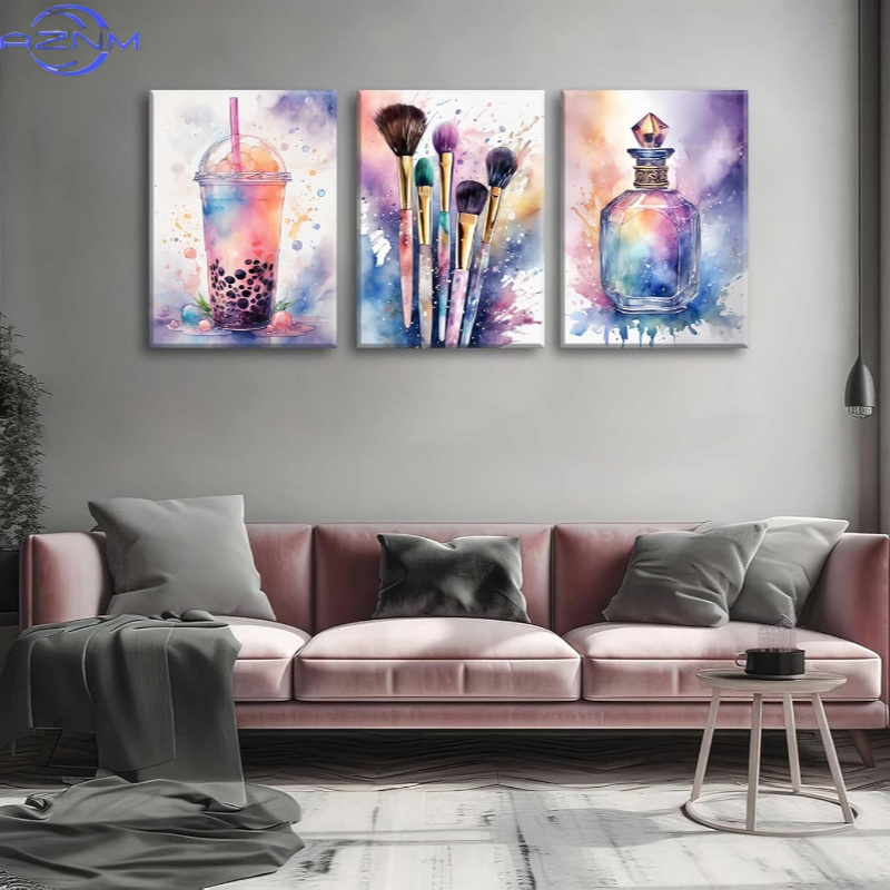 3 Buah Poster Kanvas Cetak Gay - Luxury Lifestyle Picture ulasan dan harga