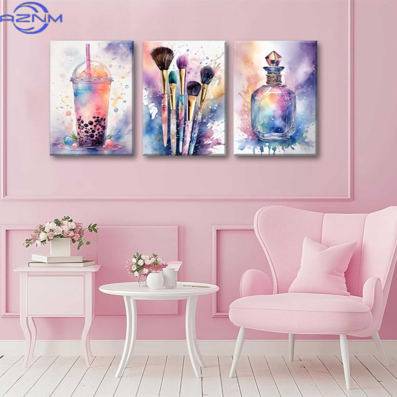 3 Buah Poster Kanvas Cetak Gay - Luxury Lifestyle Picture ulasan dan harga