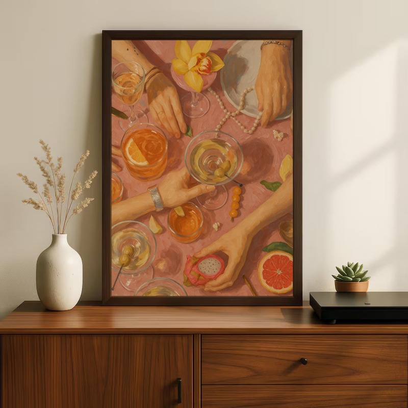 1 Buah Poster Estetika Koktail - Luxury Lifestyle Picture ulasan dan harga